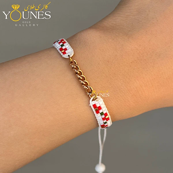 دستبند میوکی کارتیر طلا سفید قرمز